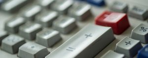 close up of tax calculator