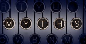 business valuation myths on typewriter