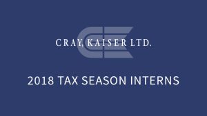 Cray Kaiser 2018 Tax Season Interns